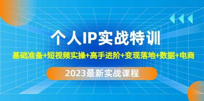 2023个人IP实战特训：基础准备+短视频实操+高手进阶+变现落地+数据+电商-疯来资源
