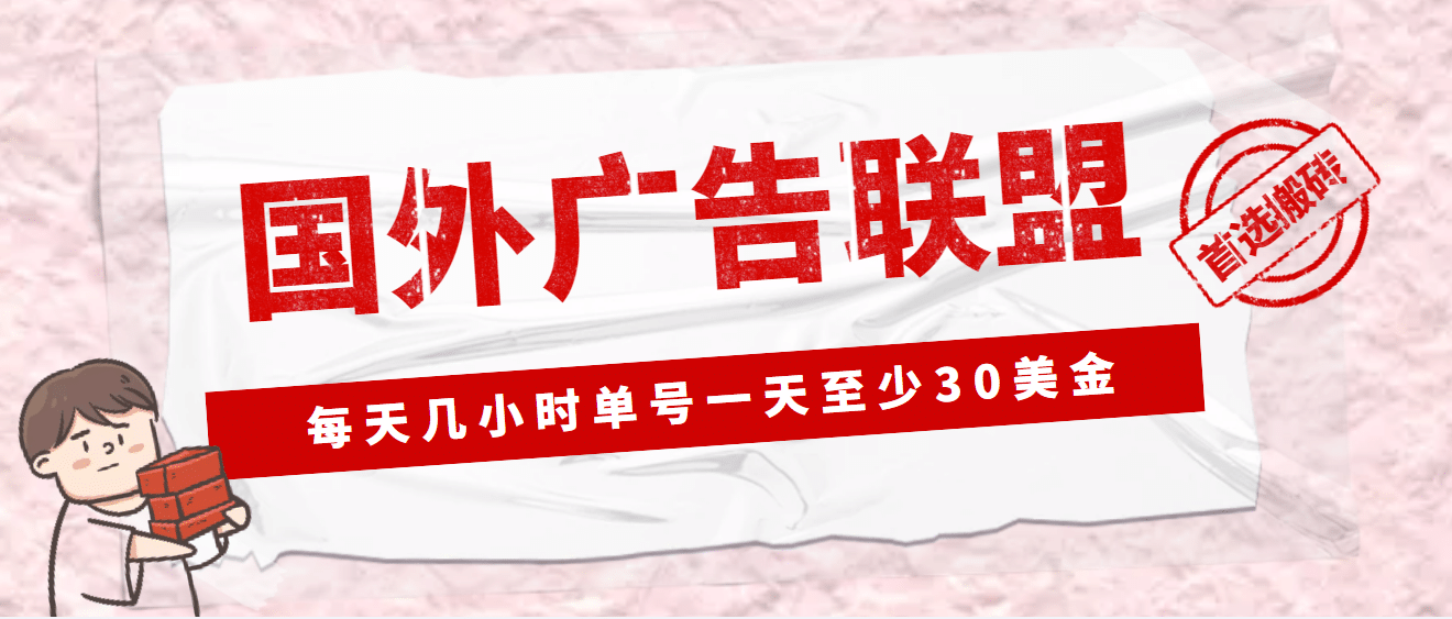 外面收费1980最新国外LEAD广告联盟搬砖项目，单号一天至少30美元(详细教程)-疯来资源
