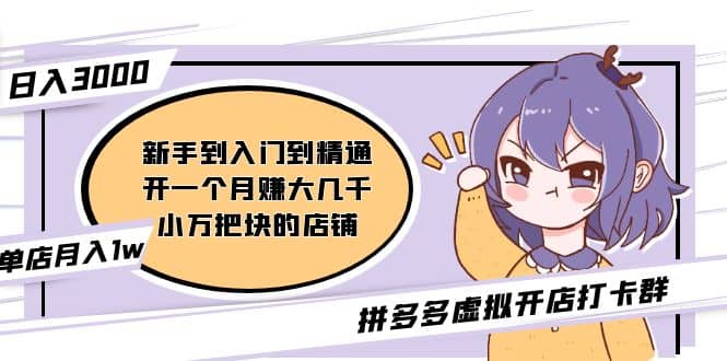 拼多多虚拟开店打卡群：入门到精通（昨日群里有小伙伴3000+）2月26更新-疯来资源