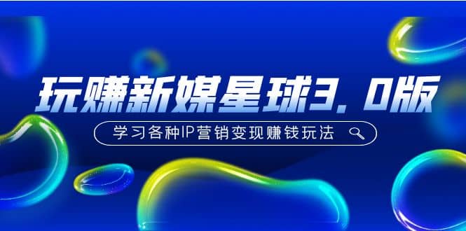 《玩赚新媒星球3.0版》学习各种IP营销变现玩法（价值498）-疯来资源