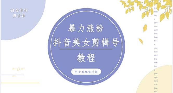 抖音快手暴力涨粉美女混剪视频教程 百分百过原创图片教程 附带违规申诉方法-疯来资源