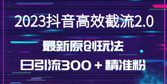 日引300＋创业粉，独家抖音高效截流2.0玩法（价值1280）-疯来资源