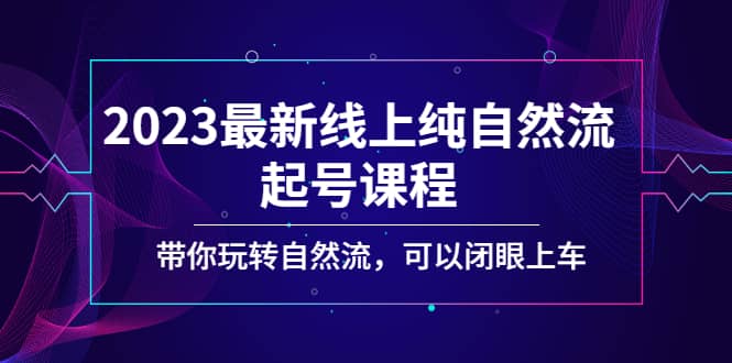 2023最新线上纯自然流起号课程，带你玩转自然流，可以闭眼上车-疯来资源