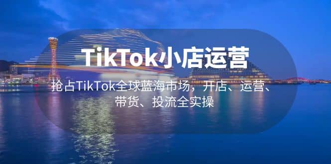 TikTok小店运营 抢占TikTok全球蓝海市场，开店、运营、带货、投流全实操-疯来资源