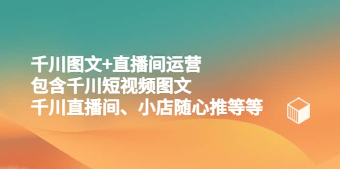 千川图文+直播间运营，包含千川短视频图文、千川直播间、小店随心推等等-疯来资源