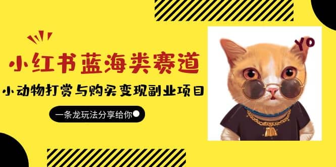 小红书蓝海类赛道：小动物打赏与购买变现副业项目，一条龙玩法分享给你-疯来资源