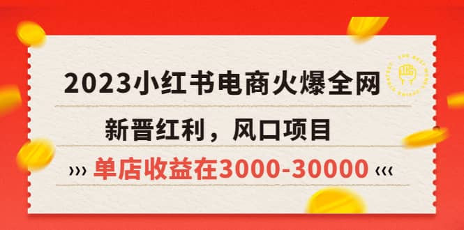 2023小红书电商火爆全网，新晋红利，风口项目，单店收益在3000-30000-疯来资源