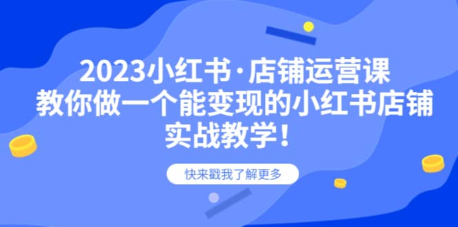 2023小红书·店铺运营课，教你做一个能变现的小红书店铺，20节-实战教学-疯来资源