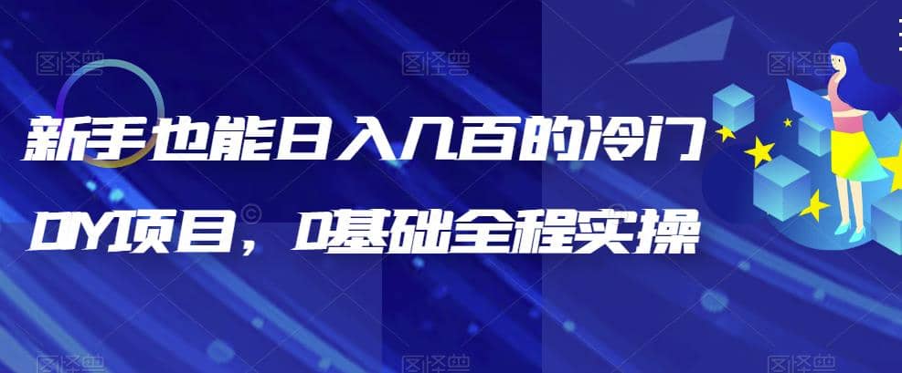 新手也能日入几百的冷门DIY项目，0基础全程实操【揭秘】-疯来资源