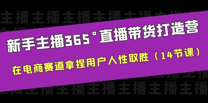 新手主播365°直播带货·打造营，在电商赛道拿捏用户人性取胜（14节课）-疯来资源