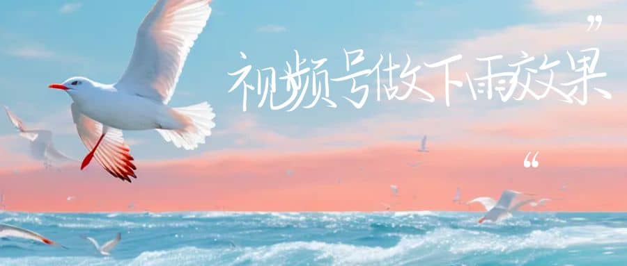 视频号做下雨视频一个账号一周涨粉10W+年入100w-疯来资源