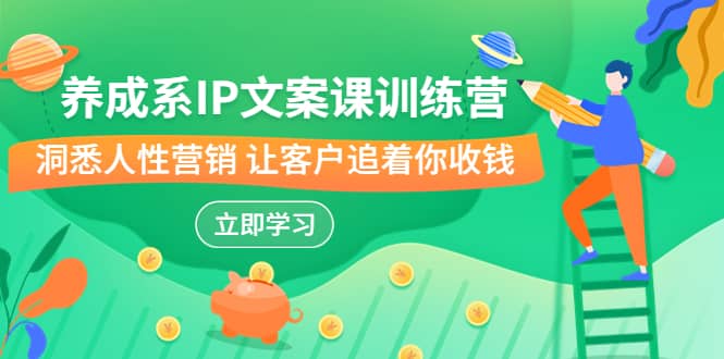 养成系-IP文案课训练营，文案心法的天花板 洞悉人性营销 让客户追着你收钱-疯来资源