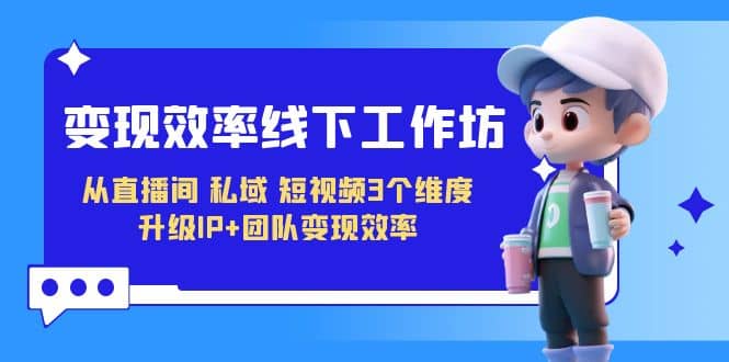变现-效率线下工作坊，从直播间、私域、短视频3个维度 升级IP+团队变现效率-疯来资源