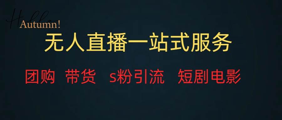 无人直播全套服务，变现稳定-疯来资源