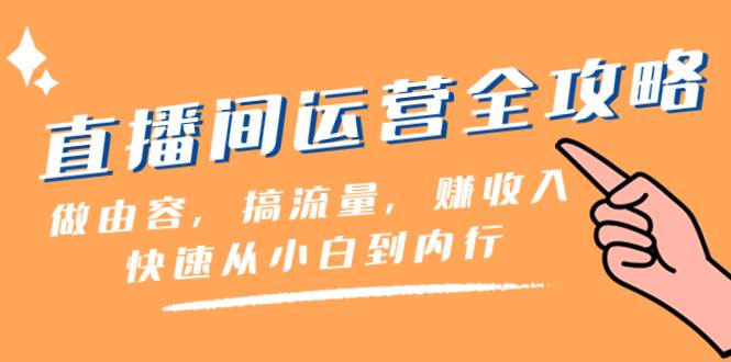 直播间-运营全攻略：做由容，搞流量，赚收入一快速从小白到内行（46节课）-疯来资源