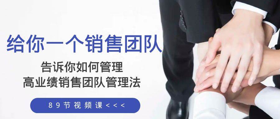 给你一个销售团队，告诉你如何管理，高业绩销售团队管理法（89节课）-疯来资源