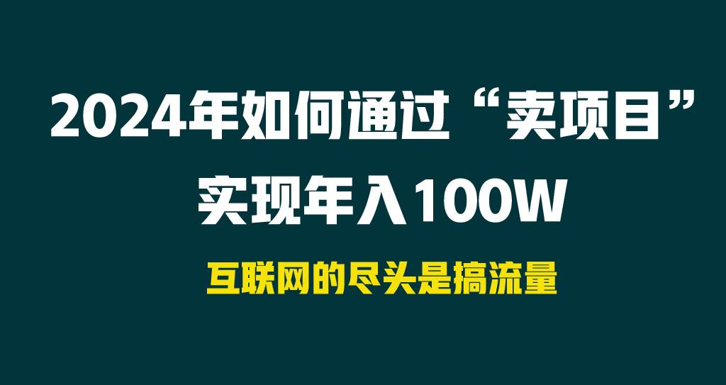 2024年如何通过“卖项目”实现年入100W-疯来资源