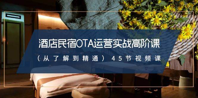 酒店民宿-OTA运营实战高阶课（从了解到精通）45节视频课-疯来资源