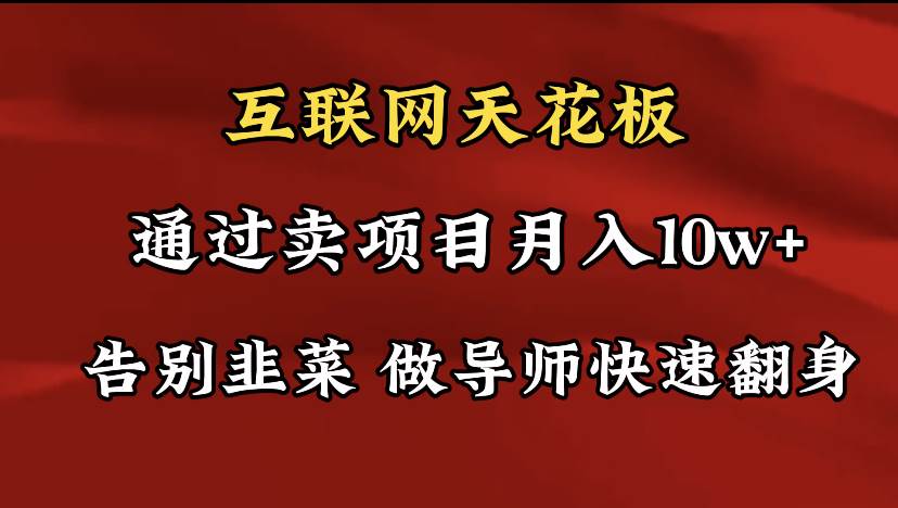 导师训练营互联网的天花板，让你告别韭菜，通过卖项目月入10w+，一定要…-疯来资源