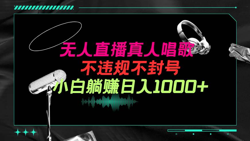 抖音24小时无人直播音乐，不违规，不封号纯撸音浪，小白实操当天日入1000+-疯来资源