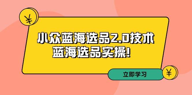 拼多多培训第33期：小众蓝海选品2.0技术-蓝海选品实操！-疯来资源