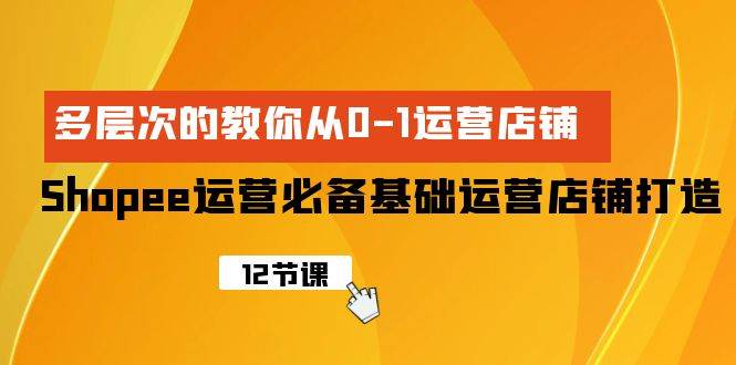 Shopee-运营必备基础运营店铺打造，多层次的教你从0-1运营店铺-疯来资源