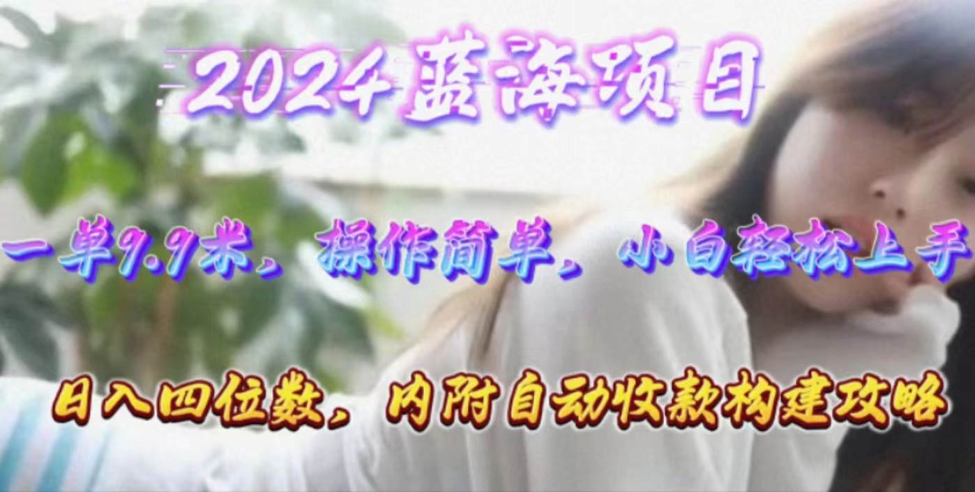 年轻群体的蓝海市场，1单9.9元，操作简单，小白轻松上手，日入四位数-疯来资源