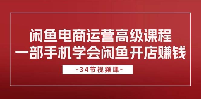 闲鱼电商运营高级课程，一部手机学会闲鱼开店赚钱（34节课）-疯来资源