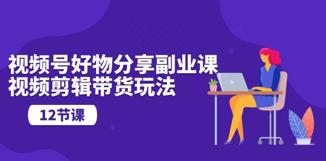 视频号好物分享副业课，视频剪辑带货玩法（12节课）-疯来资源