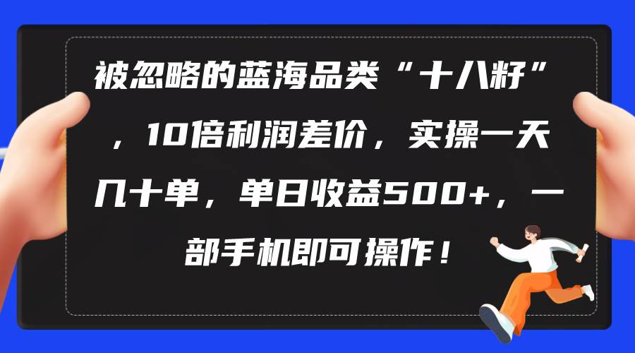 被忽略的蓝海品类“十八籽”，10倍利润差价，实操一天几十单 单日收益500+-疯来资源