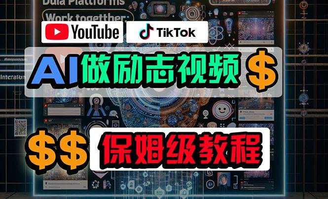 利用AI制作励志视频，在YouTube和TikTok赚钱，小白可做（附工具）-疯来资源