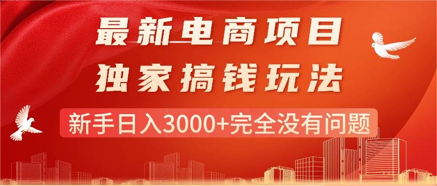 最新电商项目-搞钱玩法，新手日入3000+完全没有问题-疯来资源