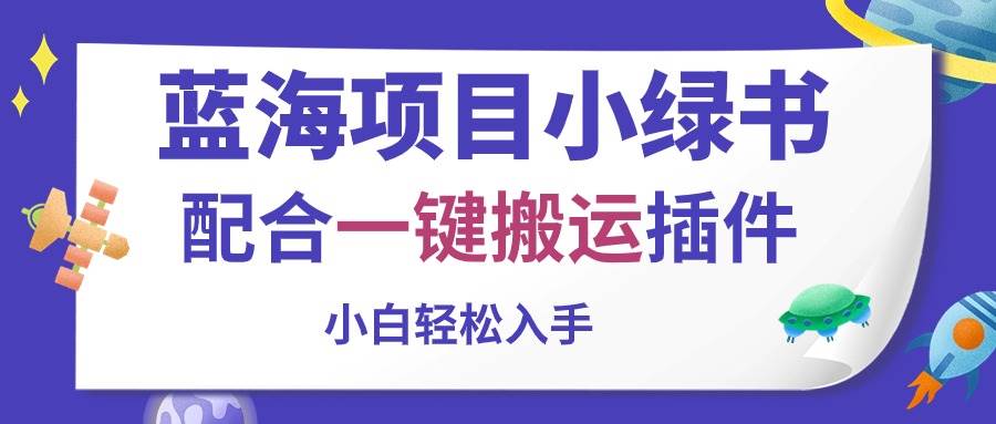 蓝海项目小绿书，配合一键搬运插件，小白轻松入手-疯来资源