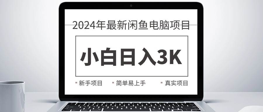 2024最新闲鱼卖电脑项目，新手小白日入3K+，最真实的项目教学-疯来资源