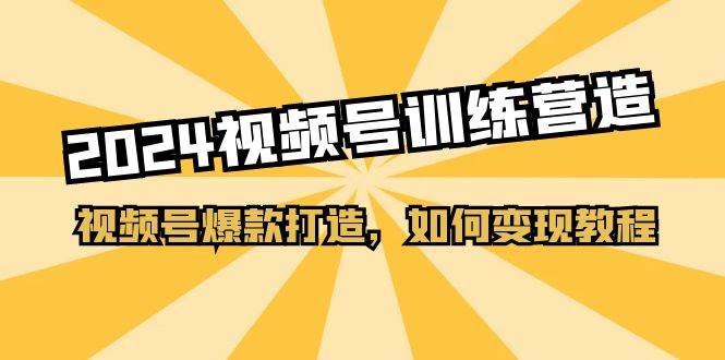 2024视频号训练营，视频号爆款打造，如何变现教程（20节课）-疯来资源