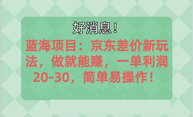 越早知道越能赚到钱的蓝海项目：京东大平台操作，一单利润20-30，简单…-疯来资源