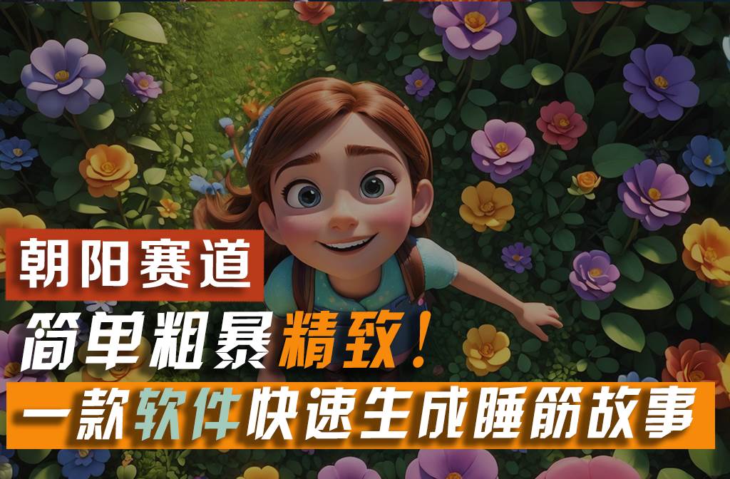 利用一款软件5分钟一条爆款睡前故事，简单粗暴精致！小白月入2w+-疯来资源