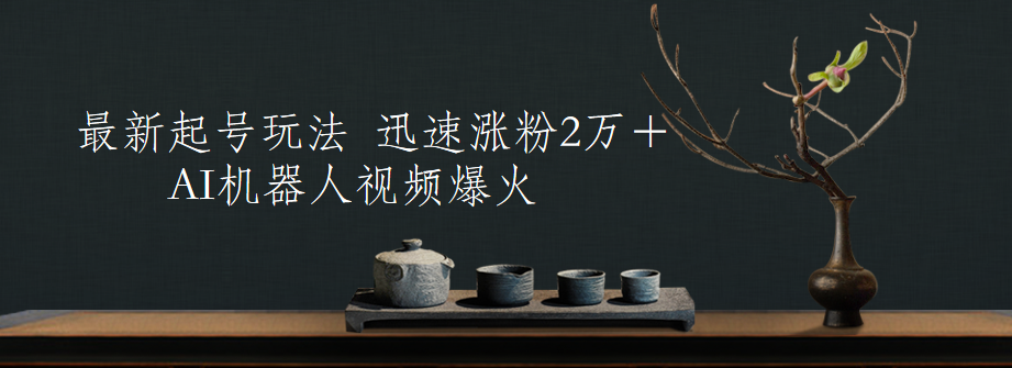 最新起号玩法，AI机器人视频爆火，迅速涨粉2万＋-疯来资源