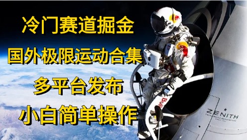 冷门赛道掘金，极限运动合集，多平台发布，小白简单操作-疯来资源