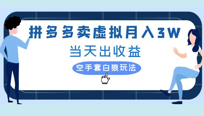 拼多多虚拟项目，单人月入3W+，实操落地项目-疯来资源