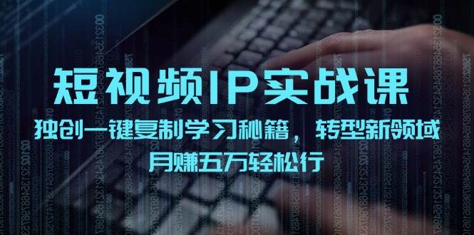 短视频 IP实战课，独创一键复制学习秘籍，转战新领域，月赚五万轻松行-疯来资源
