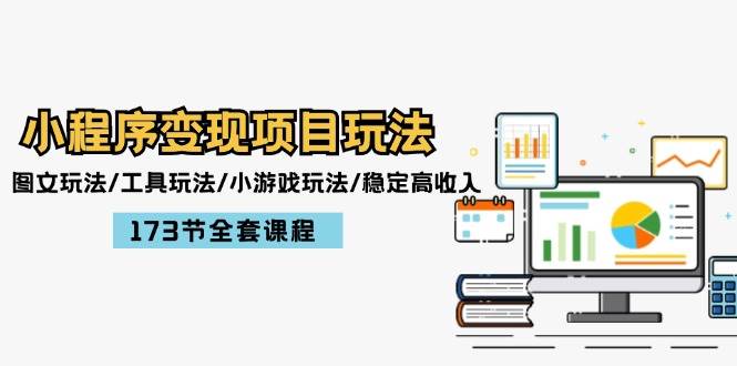 小程序变现项目玩法：图文玩法/工具玩法/小游戏玩法/稳定高收入/173节课程-疯来资源