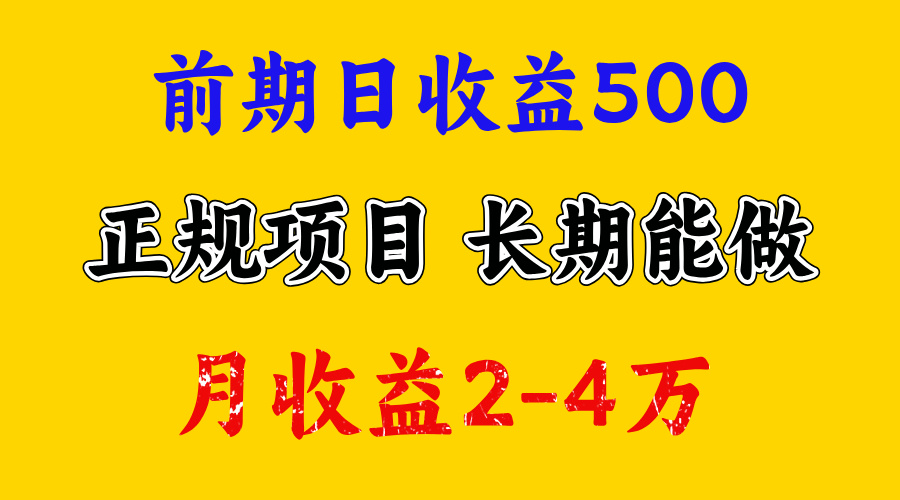 一天收益500+，上手熟悉后赚的更多，事是做出来的，任何项目只要用心，必有结果-疯来资源