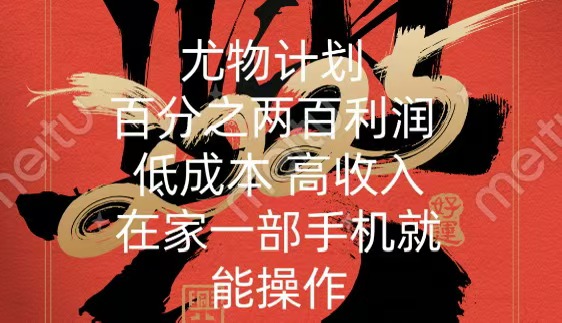 尤物计划-200％暴利 低成本 高收入 一部手机即可操作-疯来资源