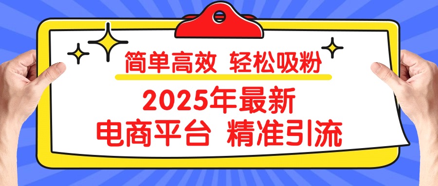 2025年最新电商平台精准引流 简单高效 轻松吸粉-疯来资源