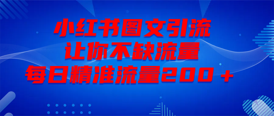 最新！小红书图文引流，全面解析日引300私域流量，是怎样做到的！-疯来资源