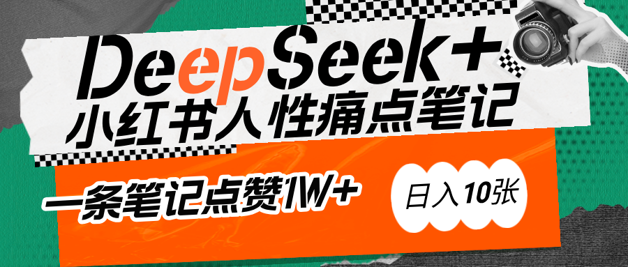 AI赋能小红书爆款秘籍：用DeepSeek轻松抓人性痛点，小白也能写出点赞破万的吸金笔记-疯来资源