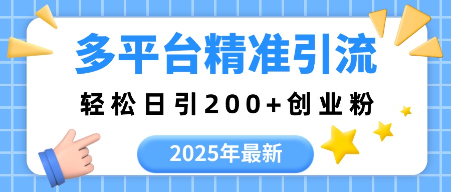 2025年最新多平台精准引流，轻松日引200+-疯来资源