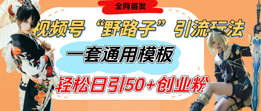视频号“野路子”玩法，评论区疯狂截流，一套模板单日单号引流50+创业粉-疯来资源